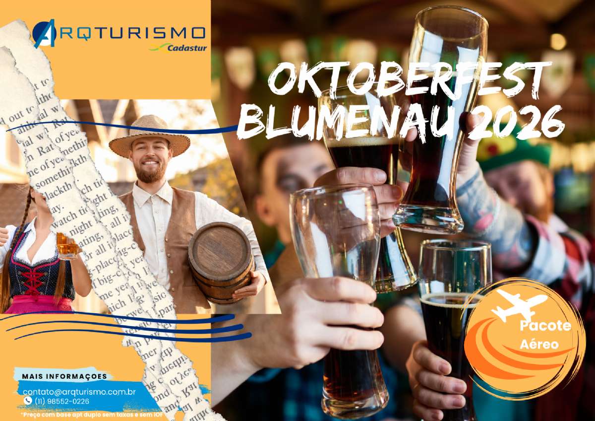 Oktoberfest Blumenau 2026 – Celebre a Tradição com Arqturismo
